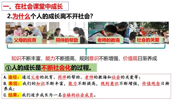 【新课标】1.2 在社会中成长（30张ppt）【2024秋新教材】2024-2025学年八年级道德与