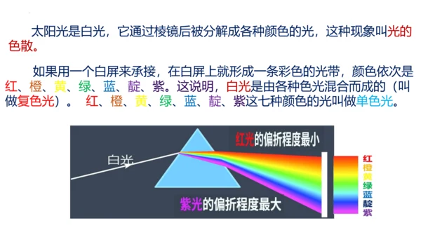 2023-2024学年人教版物理八年级上学期 第四章 光现象 4.5光的色散 课件（30页ppt）