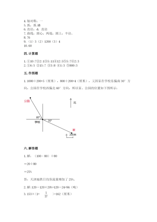 2022人教版六年级上册数学期末测试卷（典优）.docx
