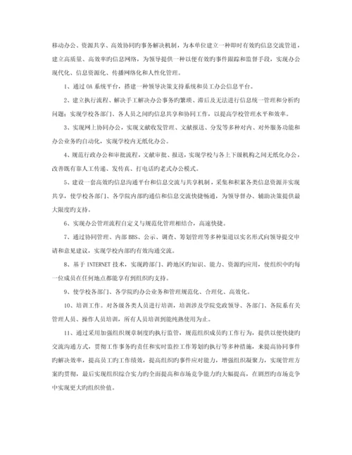 学院OA办公系统专题方案.docx
