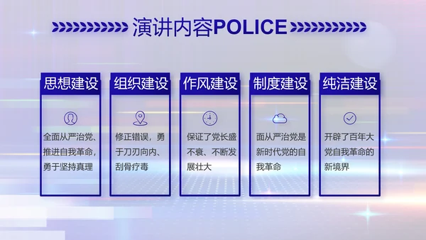 蓝色智慧警察公安科技信息化PPT