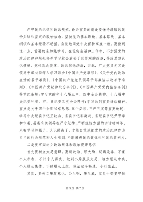 严明党的工作纪律心得体会.docx