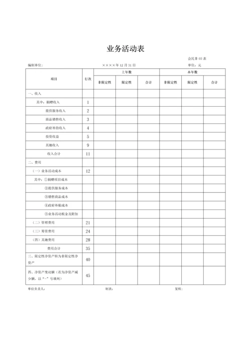 民办非企业单位财务设计标准报告.docx