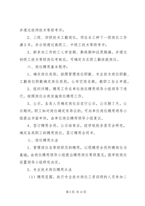 亭隆小学岗位设置管理方案.docx