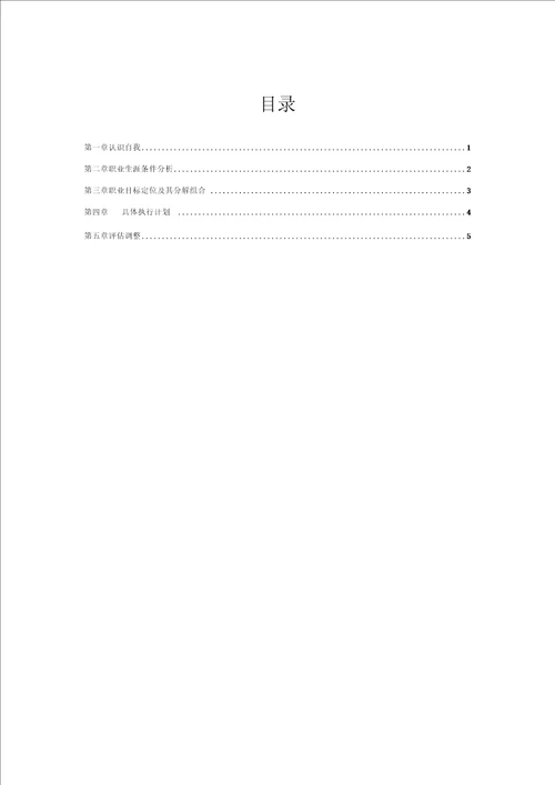 大学生职业生涯规划模板