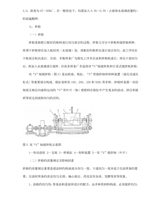 焊条生产标准工艺样稿.docx