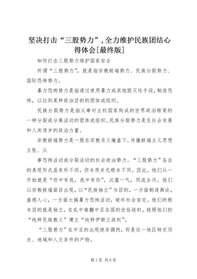 坚决打击“三股势力”,全力维护民族团结心得体会[最终版] (4).docx