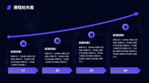 紫色科技风渐变创新创业大赛PPT模板