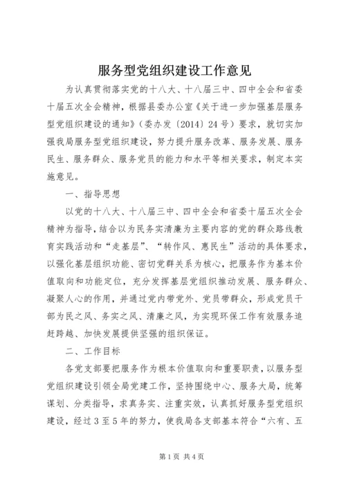 服务型党组织建设工作意见.docx