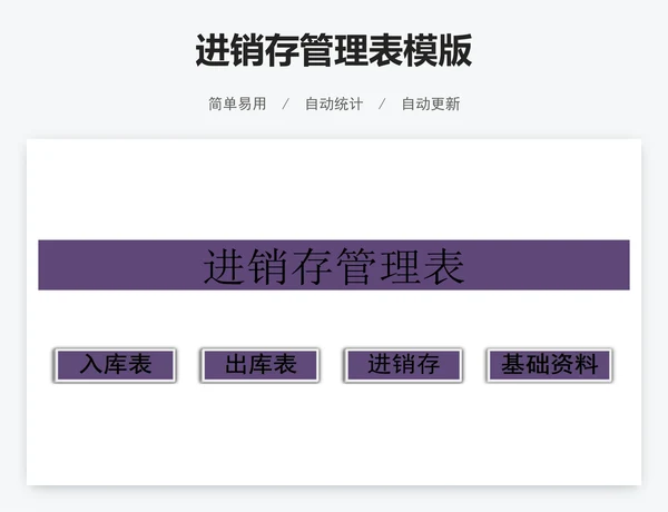 进销存管理表模版