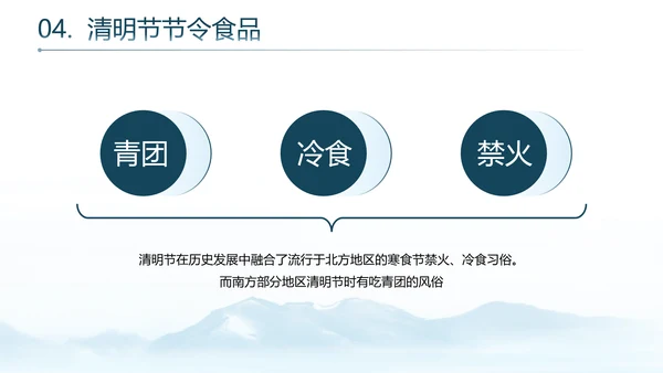 清明节传统节日介绍天青气朗PPT模板