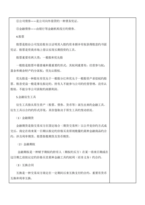 货币金融学教案信用与信用制度货币金融学蒋先玲版.docx
