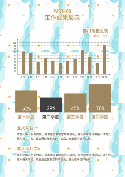 年终总结工作计划汇报小清新模板