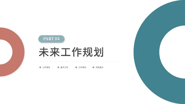 几何简约工作总结工作汇报述职报告ppt模板