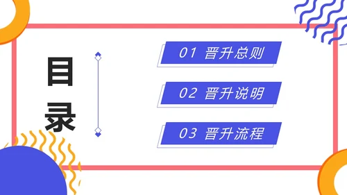 蓝色橙色几何简约风企业员工培训，人才培养与晋升管理PPT课件