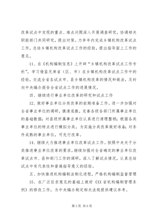 全省机构编制工作要点 (4).docx