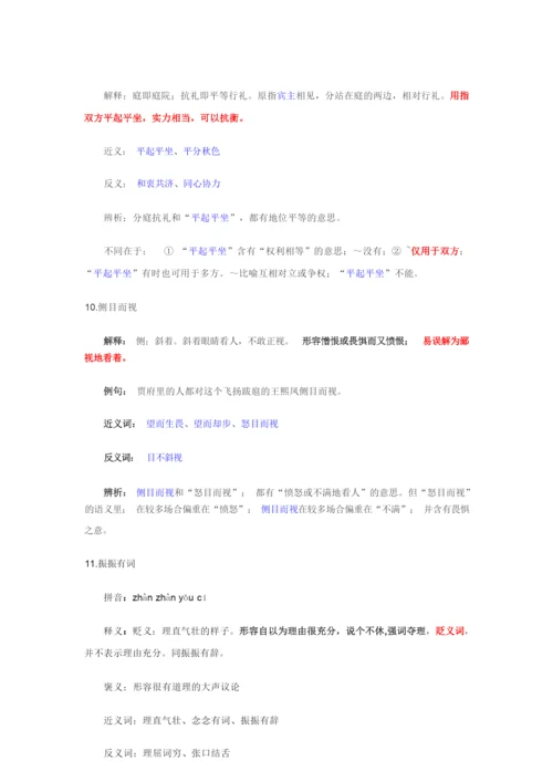 高考必考成语辨析、整理.docx