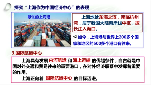 5.2.4我国的经济中心——上海 课件