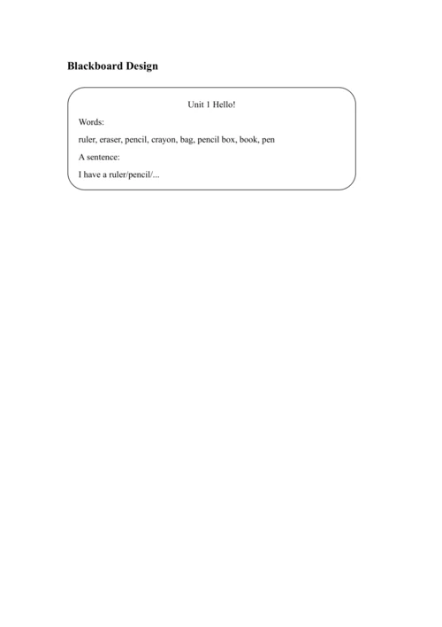 Unit 1 Hello!  Period 2 教案