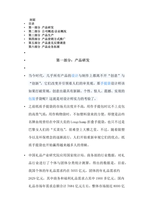 租赁式多功能手提袋商品策划书.docx