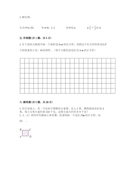 北师大版六年级下册数学期末测试卷含答案（实用）.docx