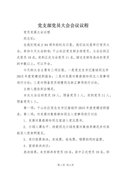 最新精编之党支部党员大会会议议程.docx