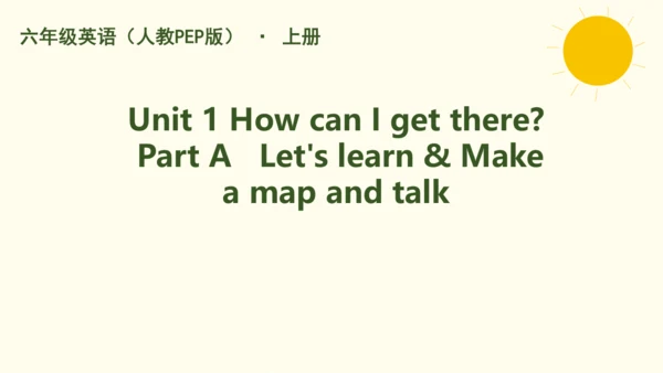 Unit 1 How can I get there? Part A   Let's learn &