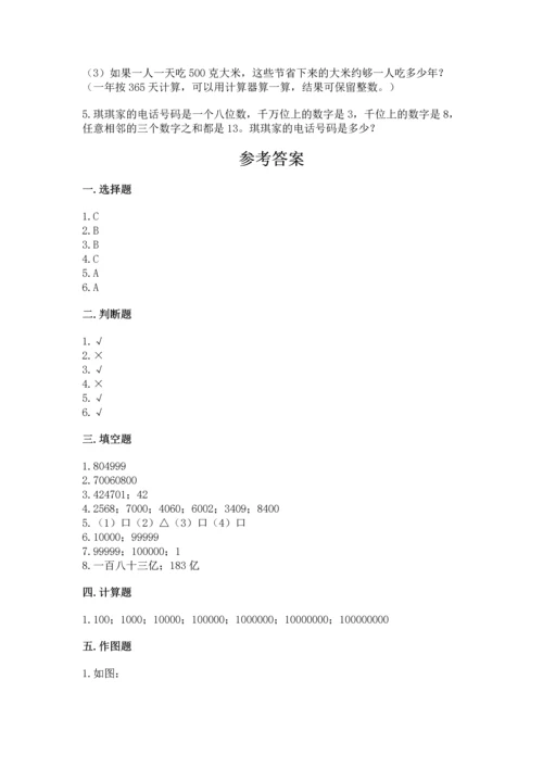 人教版四年级上册数学第一单元《大数的认识》测试卷【考点提分】.docx