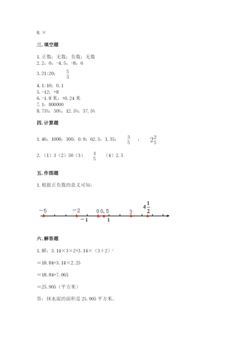 冀教版小学六年级下册数学期末检测试题含答案（新）.docx