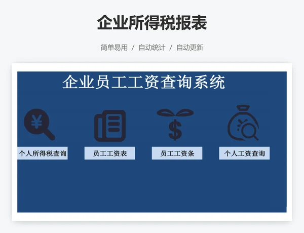 企业所得税报表