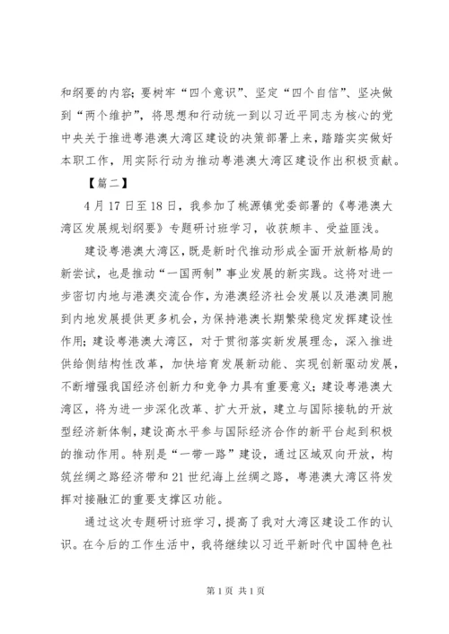 学习《粤港澳大湾区发展规划纲要》心得六篇.docx