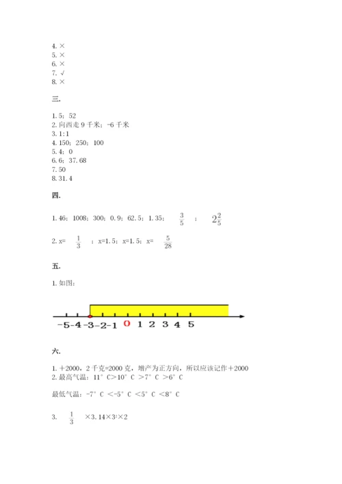 小学数学六年级下册竞赛试题（突破训练）.docx