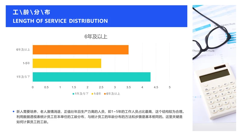 简约风格HR通用工龄分析图表