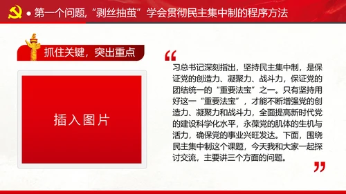 民主集中制贯彻落实质量主题教育党课PPT