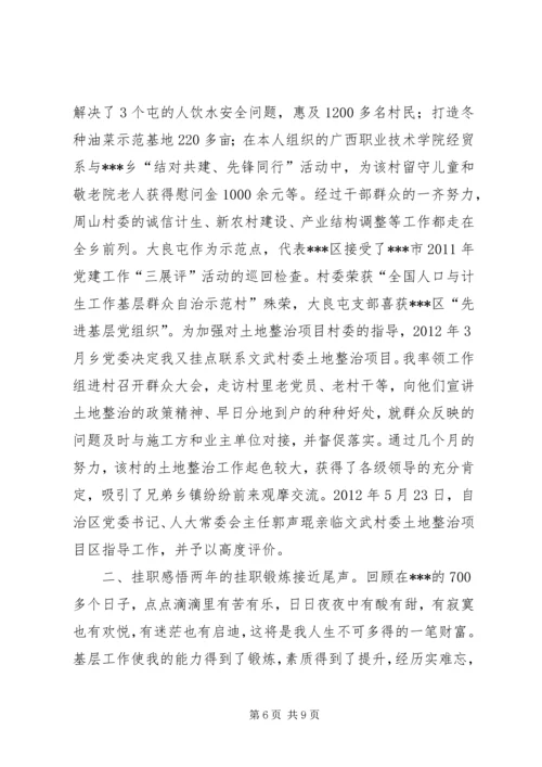 乡镇基层挂职工作总结.docx