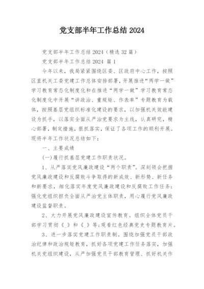 党支部半年工作总结2024.docx