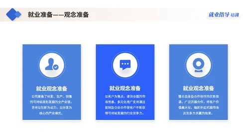蓝色简约商务大学生就业指导培训ppt模板