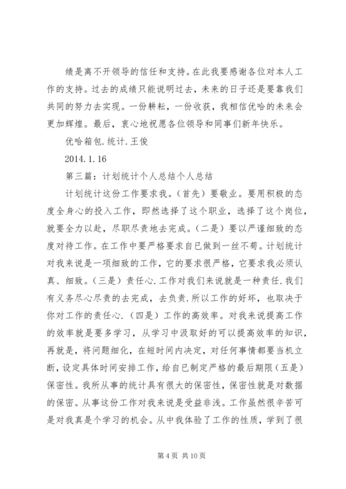 统计个人工作计划(精选多篇).docx