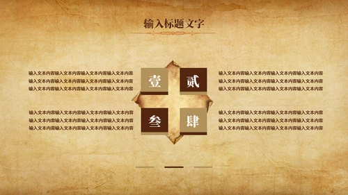 古卷展开历史课程教学通用PPT模板