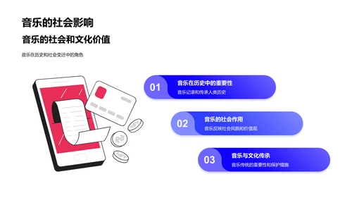 音乐在生活应用PPT模板