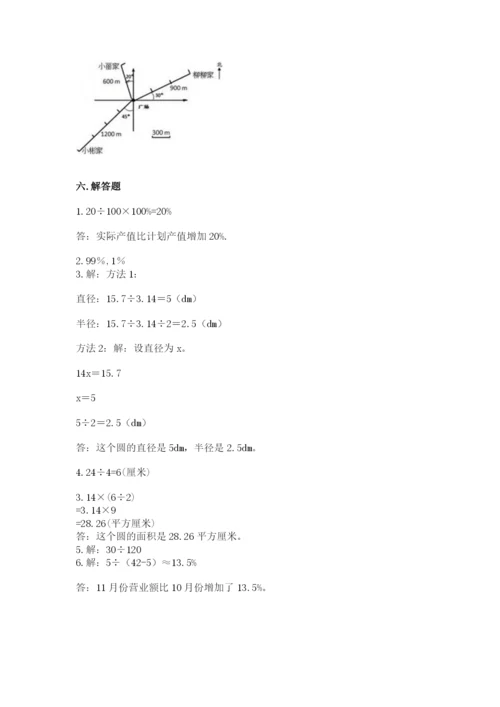 2022人教版六年级上册数学期末卷精品（网校专用）.docx