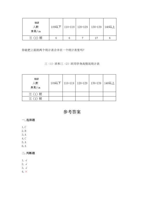 小学三年级下册数学期末测试卷及参考答案（轻巧夺冠）.docx