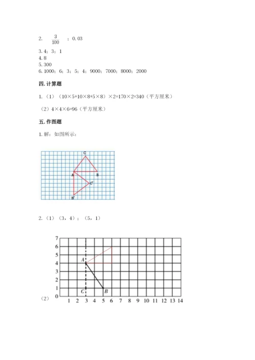人教版小学五年级下册数学期末卷带答案（实用）.docx