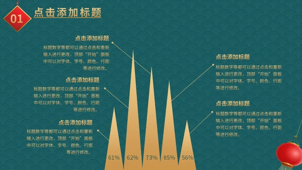 元旦快乐新年快乐红灯笼通用PPT模板
