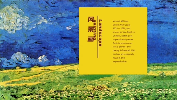 《向阳葵》梵高人物简介通用PPT课件