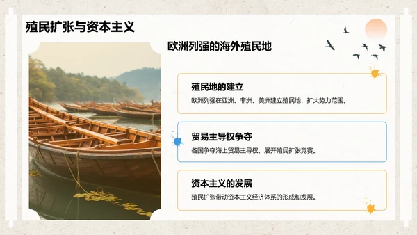 蓝色复古风高中历史课程教学课件PPT模板