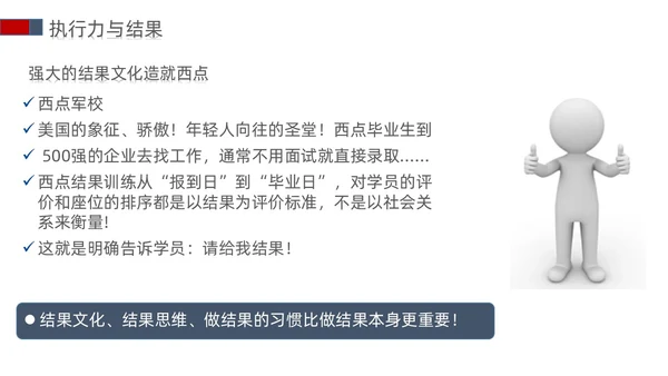 白蓝红色立体简约商务风以结果为导向的执行力ppt课件