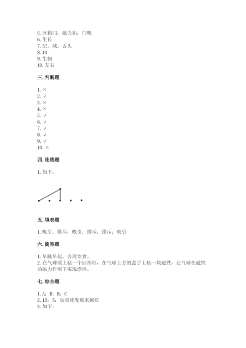 教科版二年级下册科学知识点期末测试卷附参考答案（预热题）.docx