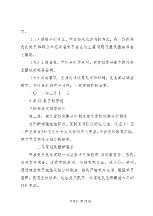 党员党性定期分析[精选五篇].docx