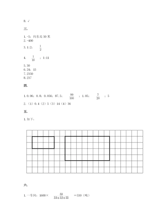 小学毕业班数学检测题含答案【模拟题】.docx